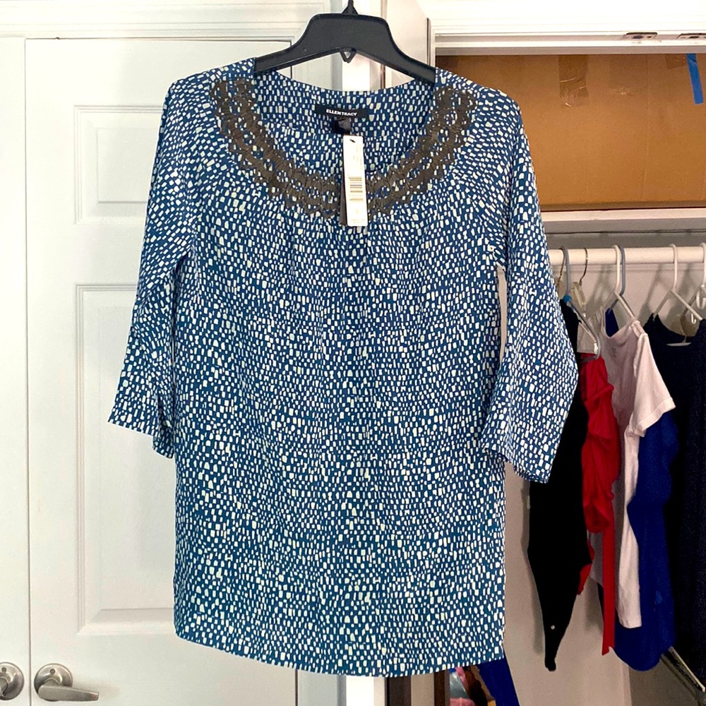 NWT Ellen Tracy Womens Blouse